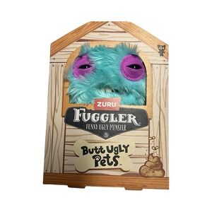 NEW IN BOX Fuggler Butt Ugly Pets Suspicious Fox Pomeranian Teal Purple 9"